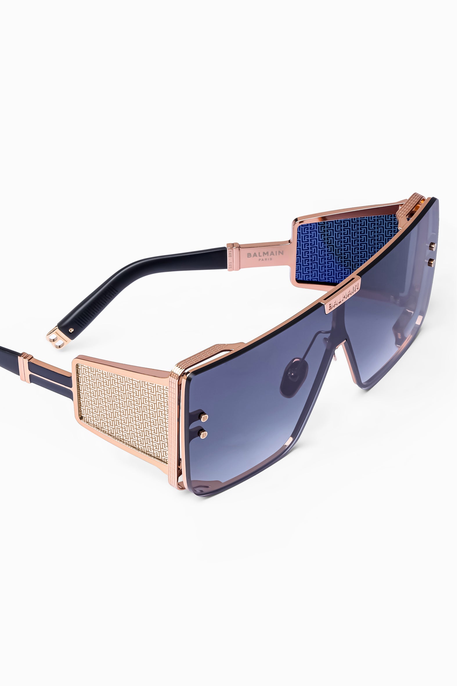 Rose Gold Black Side Lens w /PB pattern WONDER BOY Lunettes de soleil