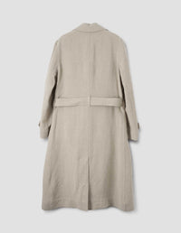 Imperméable à patte de boutonnage cachée - Beige