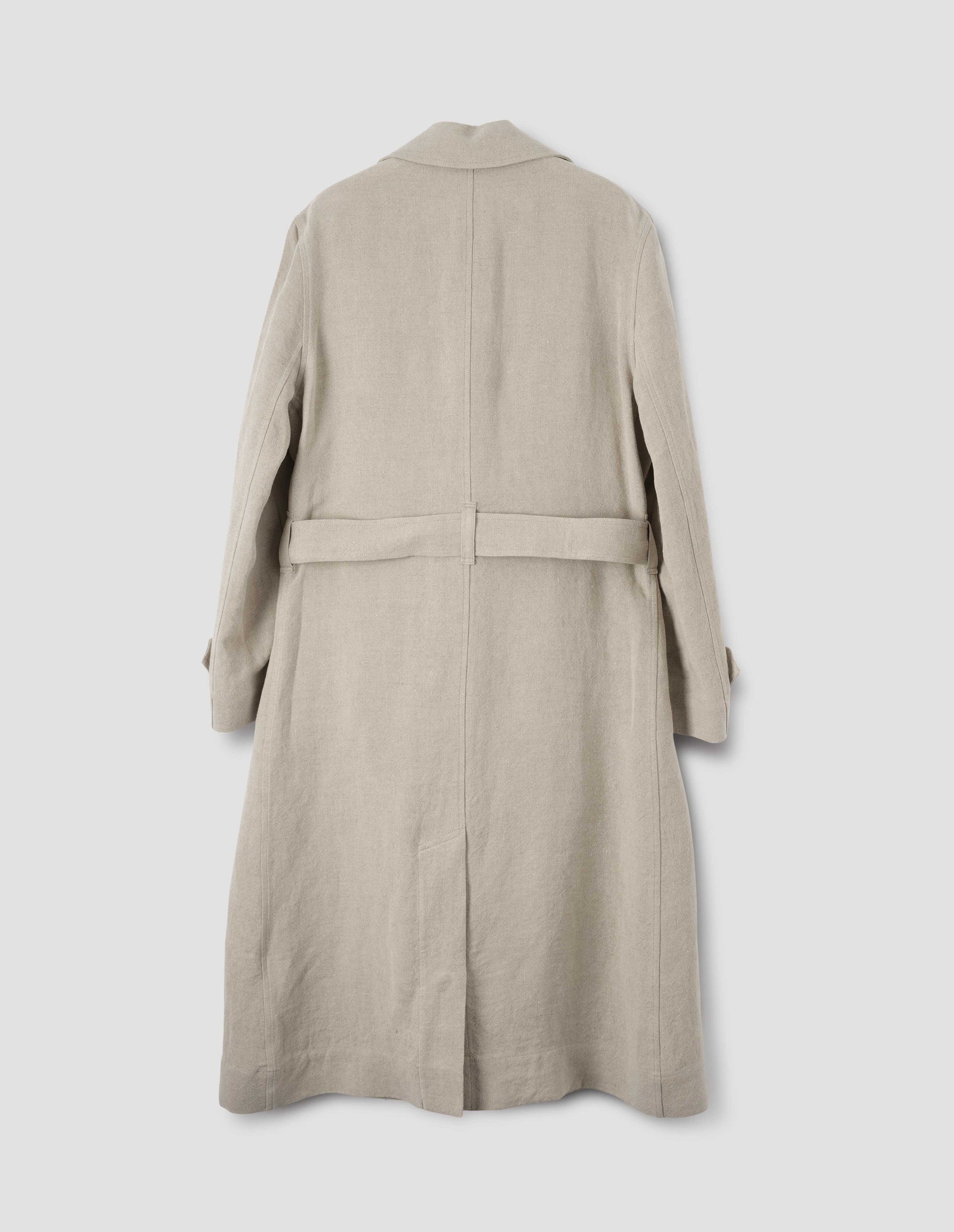 Imperméable à patte de boutonnage cachée - Beige