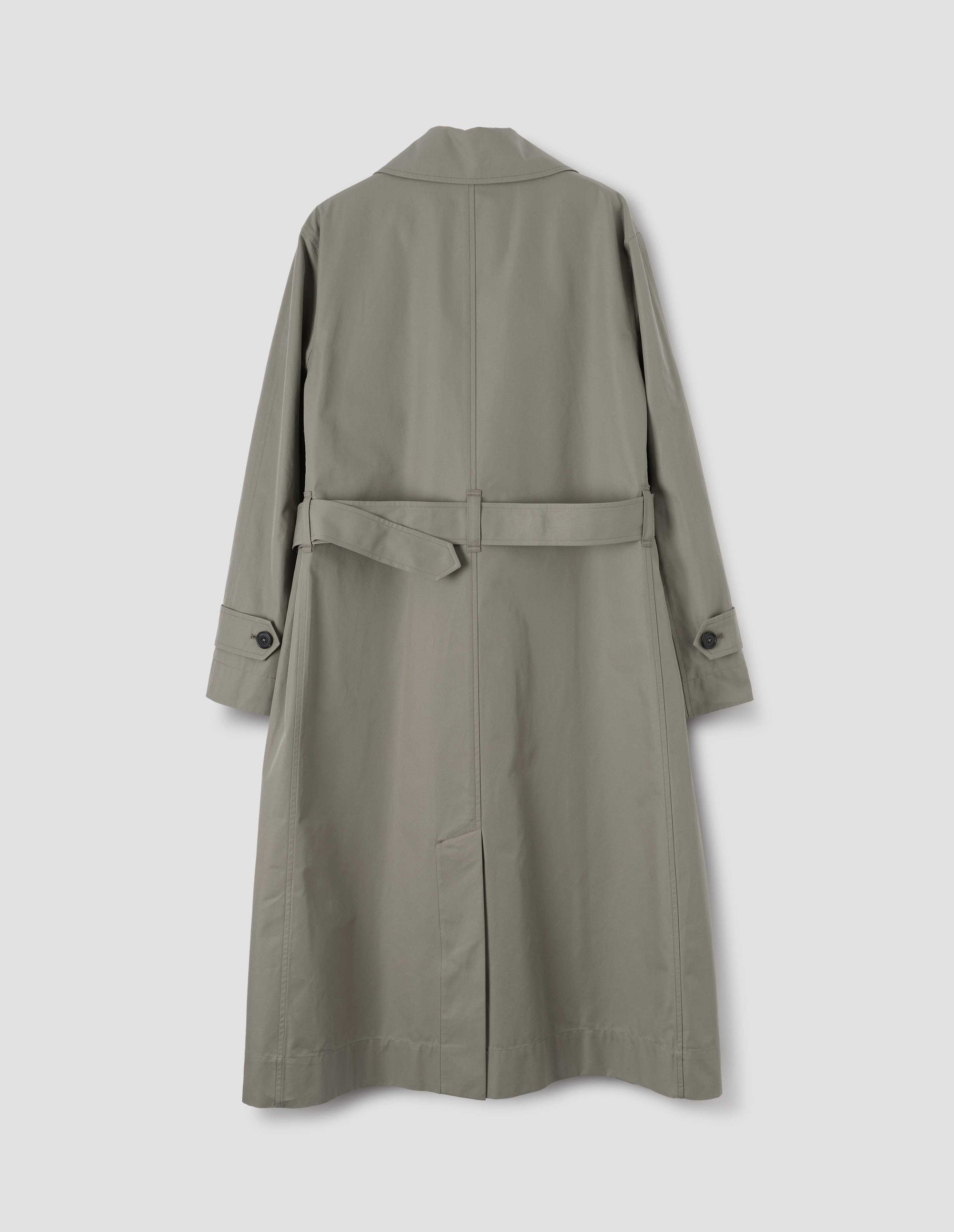Imperméable à patte de boutonnage cachée - Brown & Gray & Green & Beige