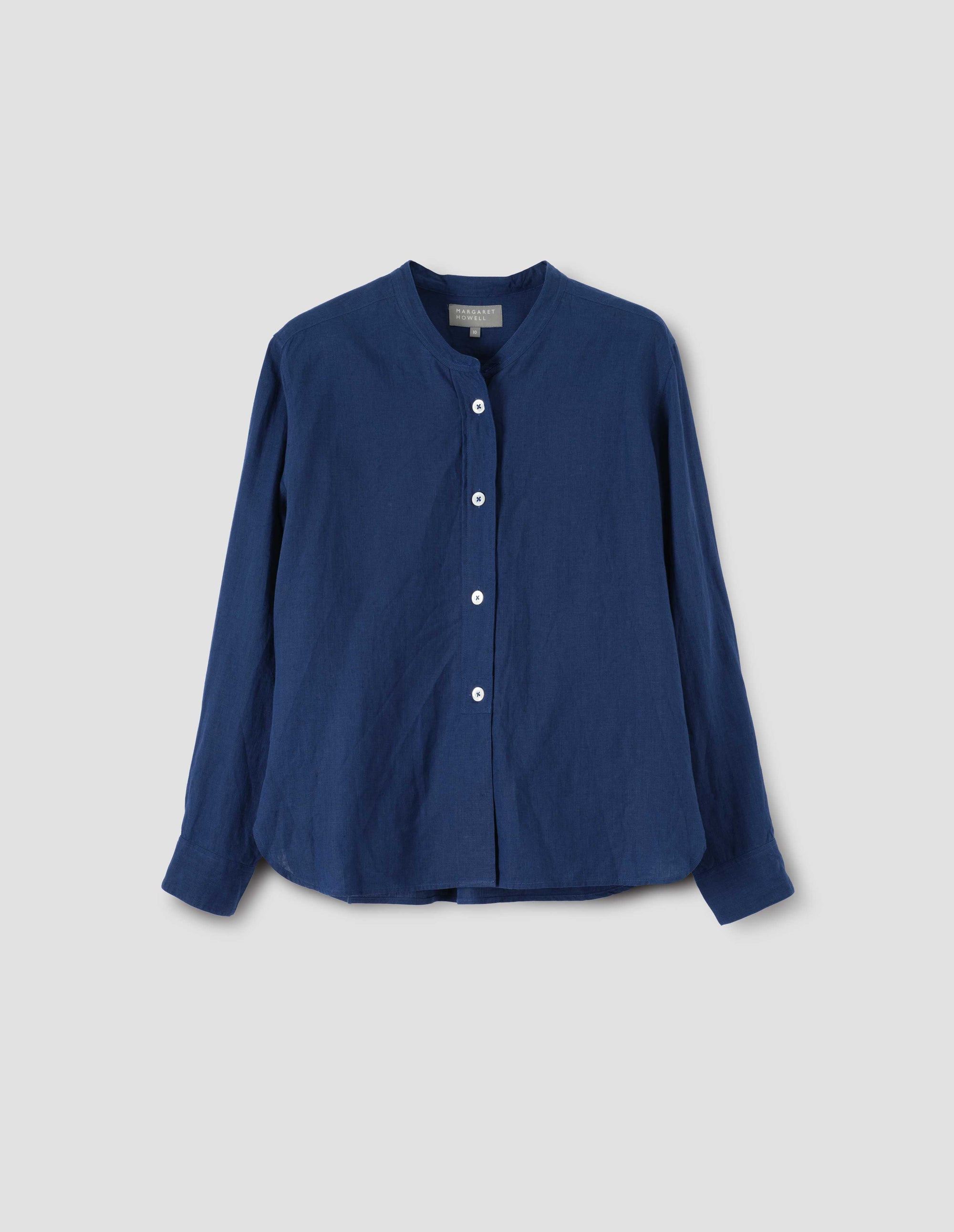 Chemise sans col boutonnée - Blue