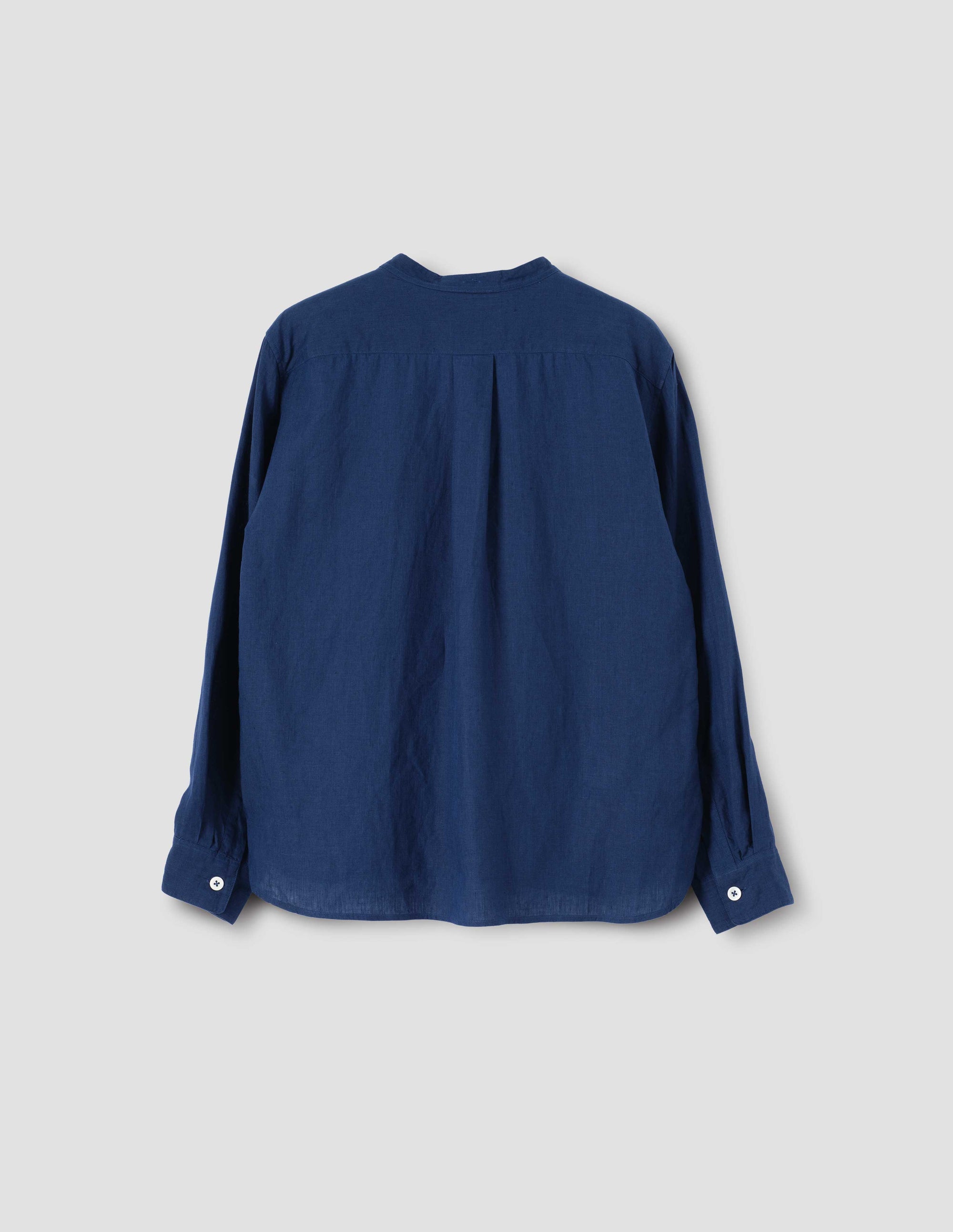 Chemise sans col boutonnée - Blue