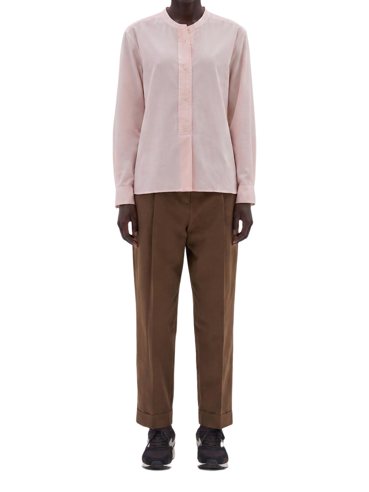 Chemise sans col boutonnée - Pink