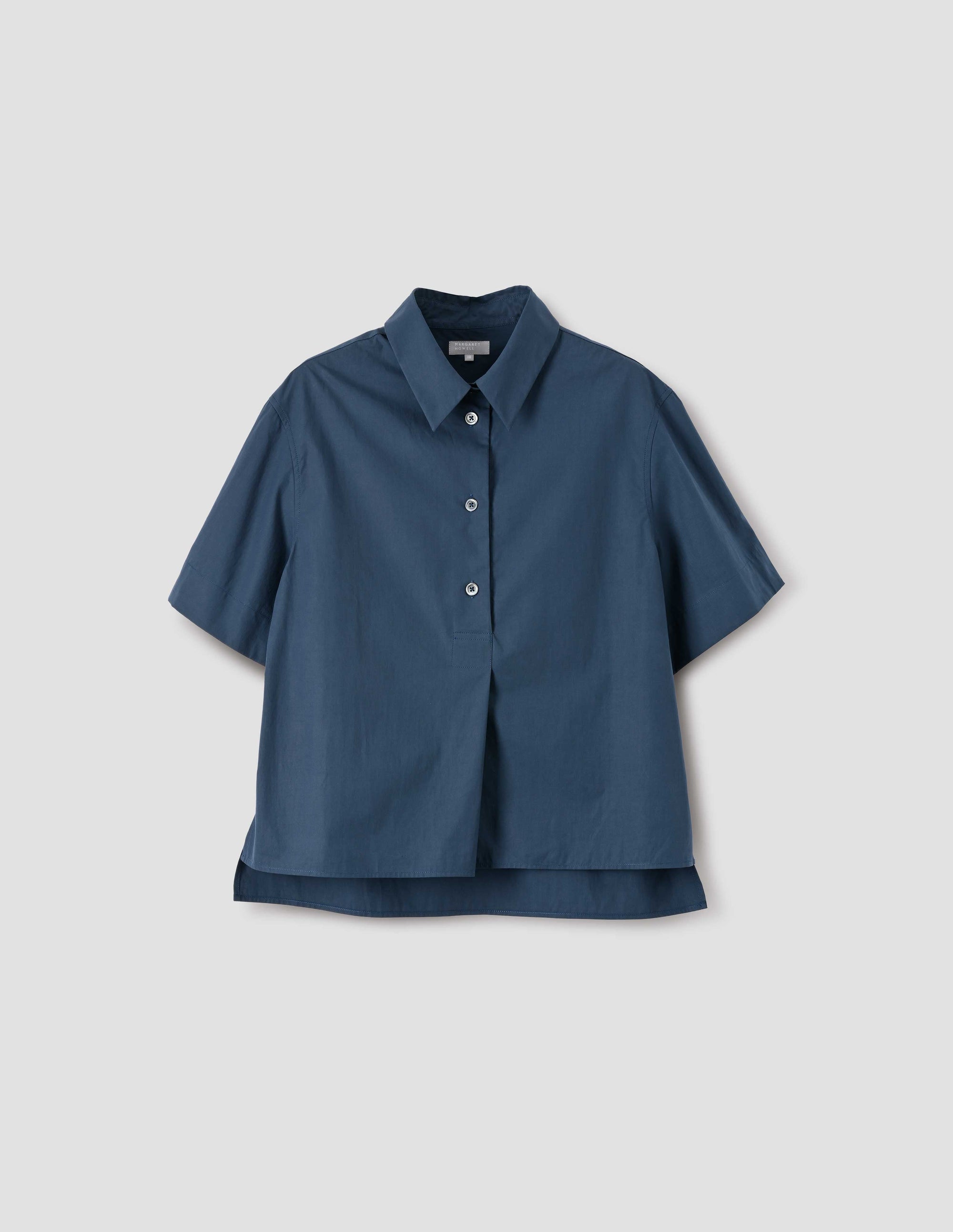Chemise à pans longs manches courtes - Navy