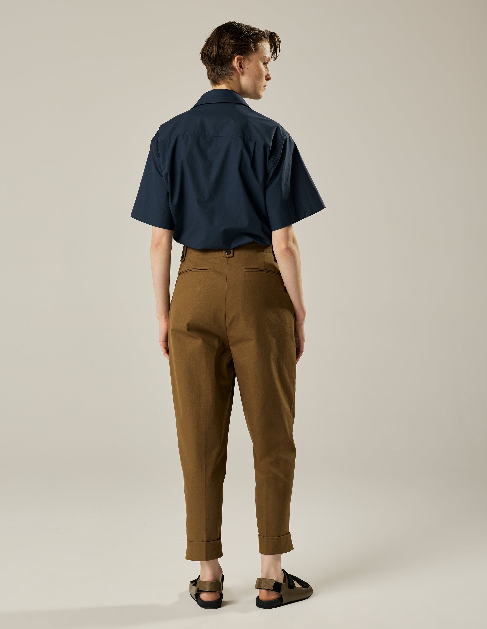 Chemise à pans longs manches courtes - Navy