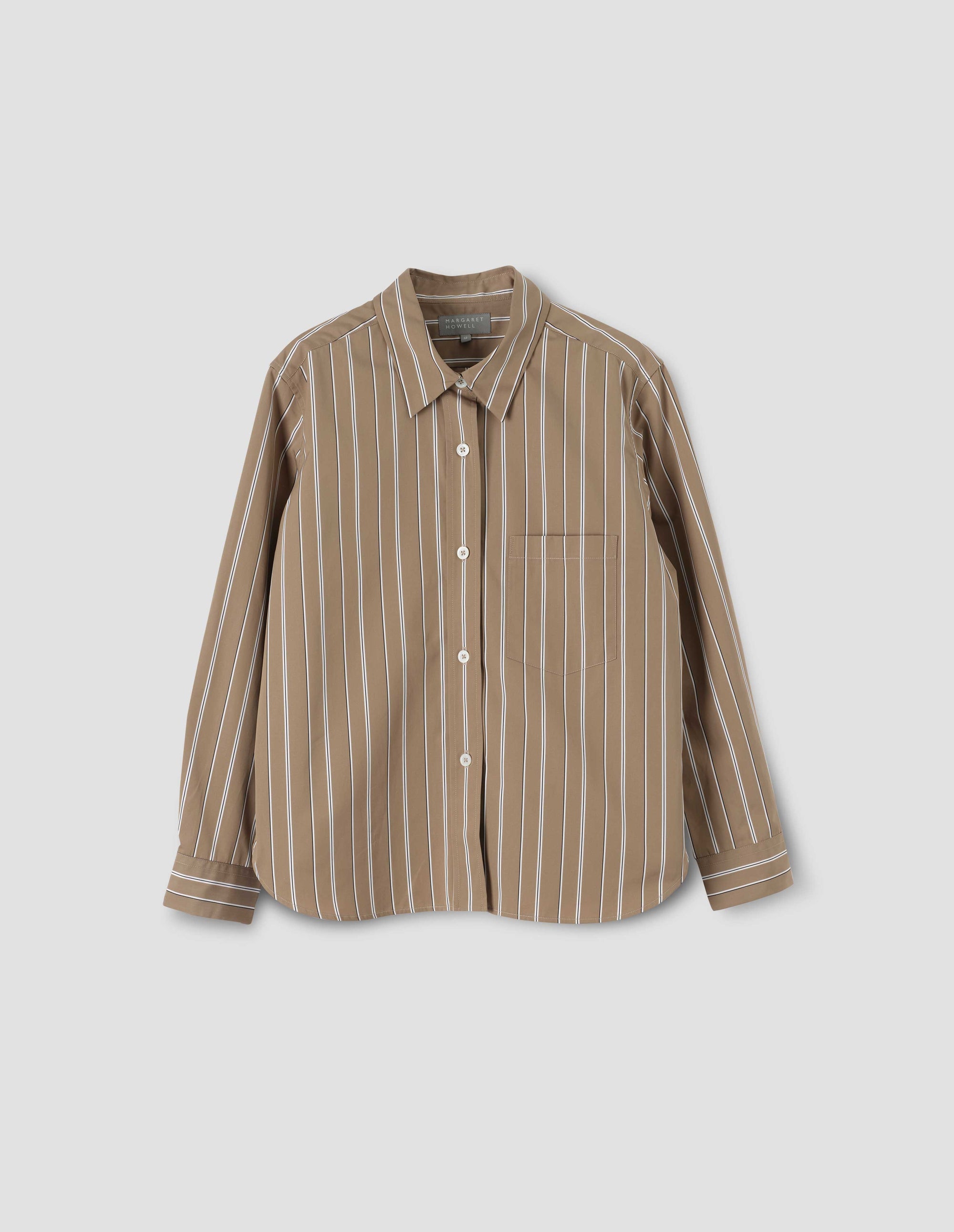 Chemise simple - Brown & White & Striped
