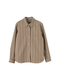 Chemise à rayures - Brown & White