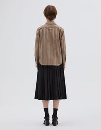 Chemise simple - Brown & White & Striped