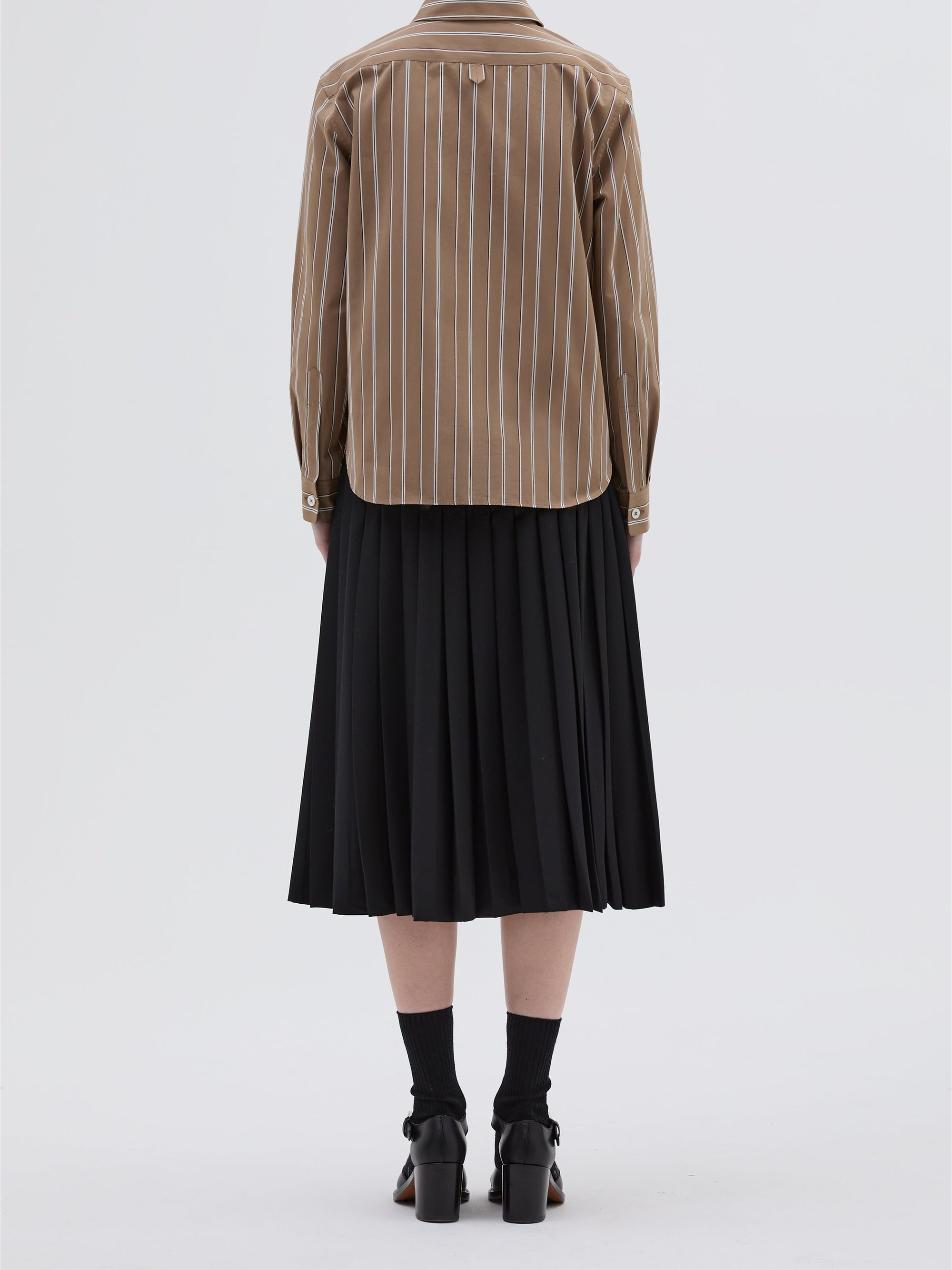 Chemise à rayures - Brown & White