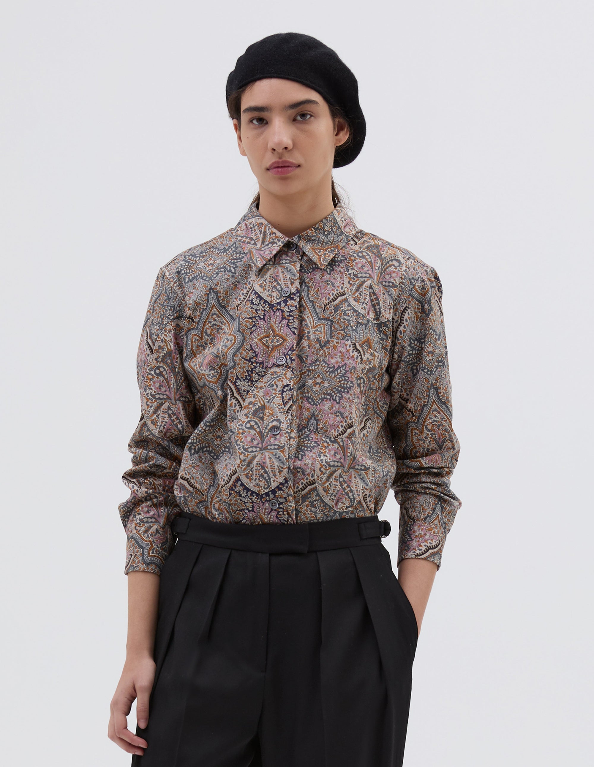Chemise simple - Petrol & Sand & Pink