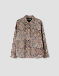 Chemise simple - Petrol & Sand & Pink