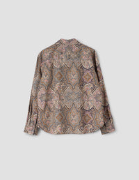 Chemise simple - Petrol & Sand & Pink