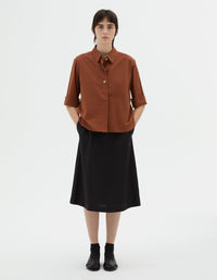Chemise à trois boutons - Umber