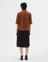 Chemise à trois boutons - Umber