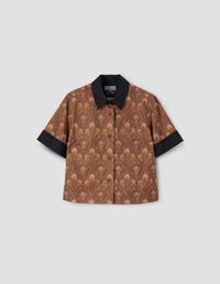 Chemise à petits poignets - Tobacco & Umber