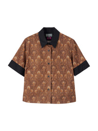 Chemise à motif jacquard - Tobacco & Umber