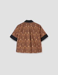 Chemise à petits poignets - Tobacco & Umber