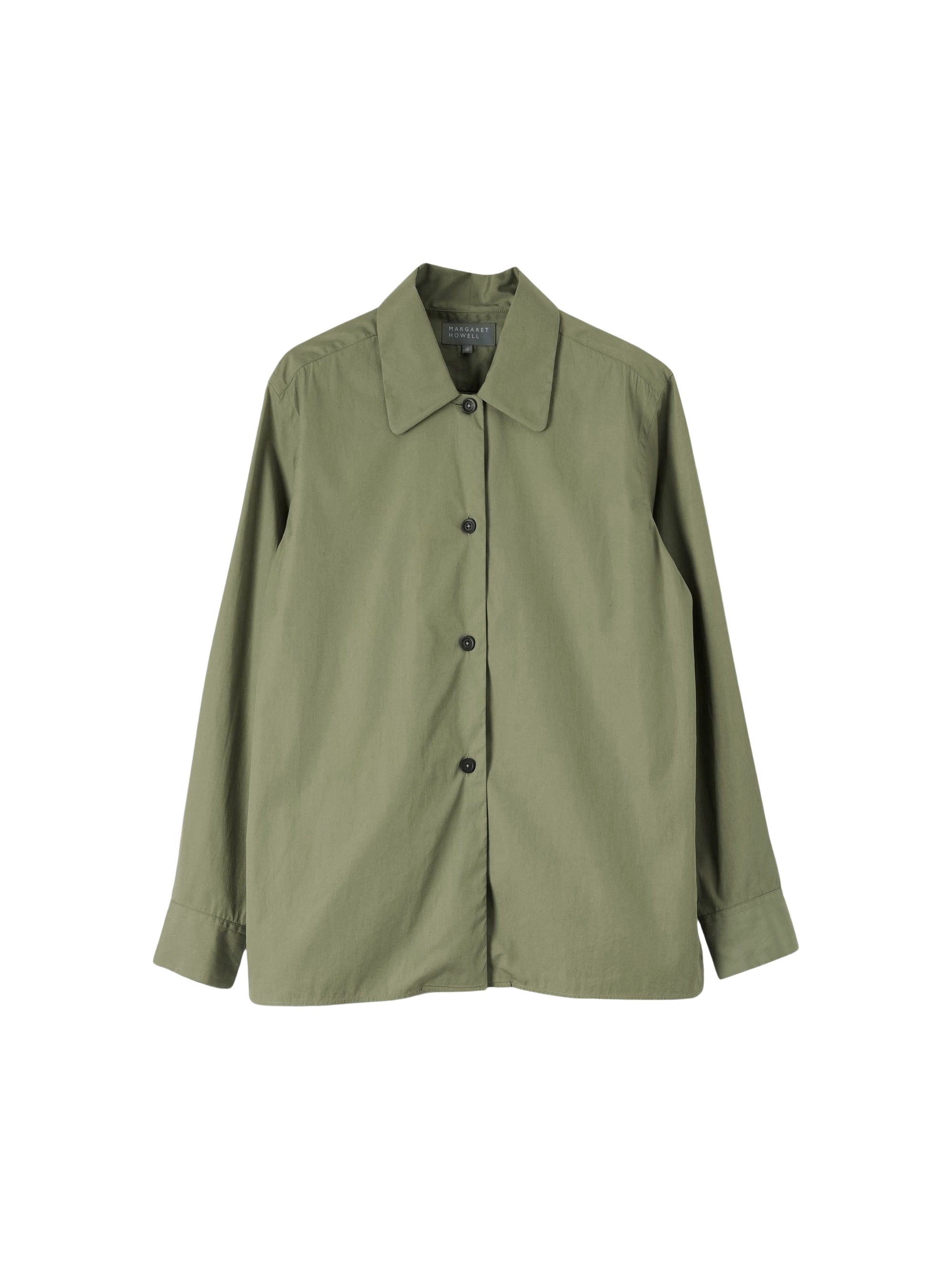 Chemise droite à col arrondi - Green