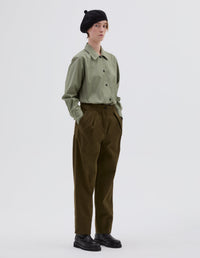Chemise à col arrondi - Green