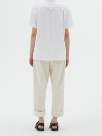 Chemise manches courtes à poche - White