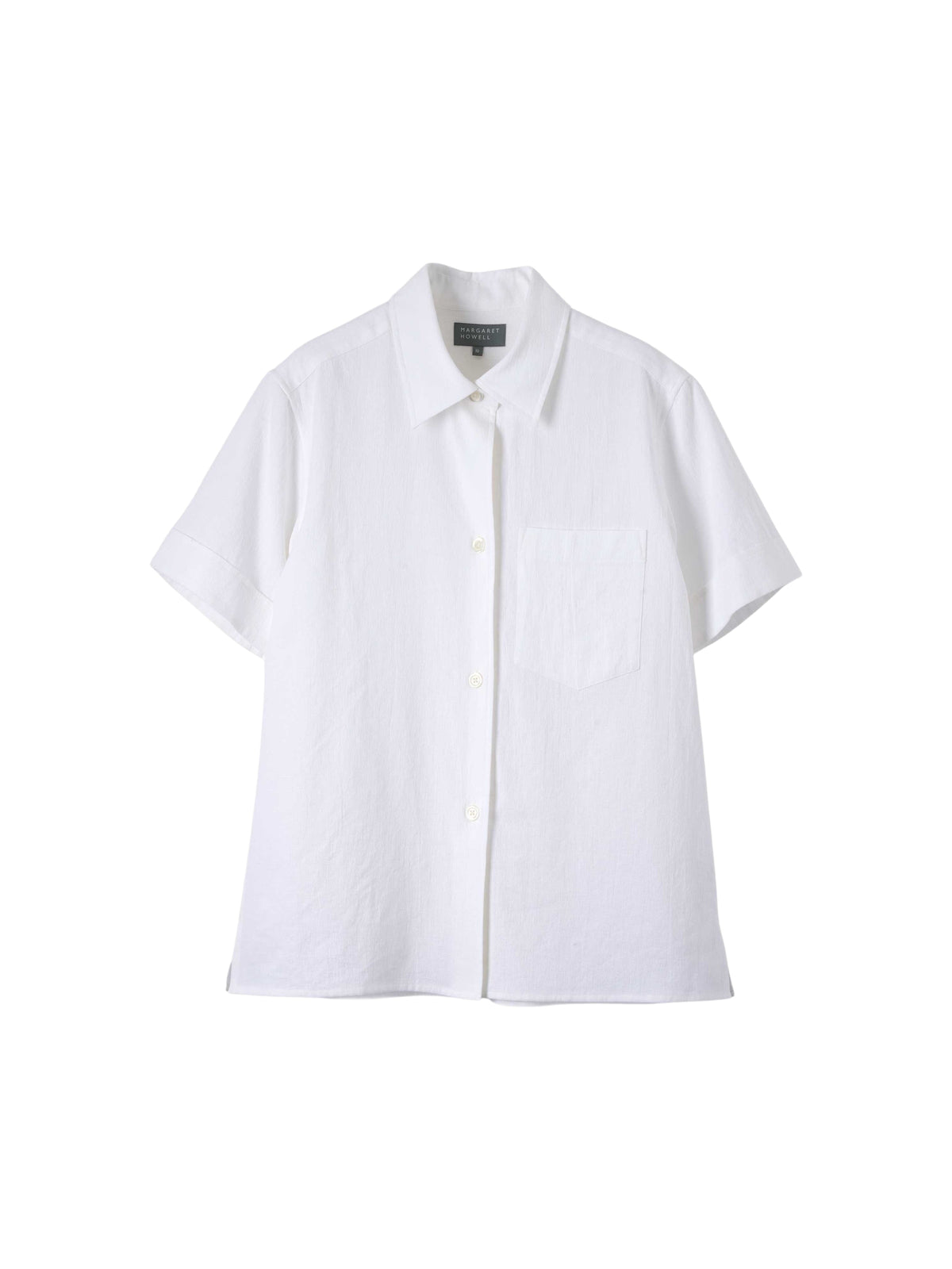Chemise manches courtes à poche - White