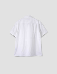 Chemise manches courtes à poche - White