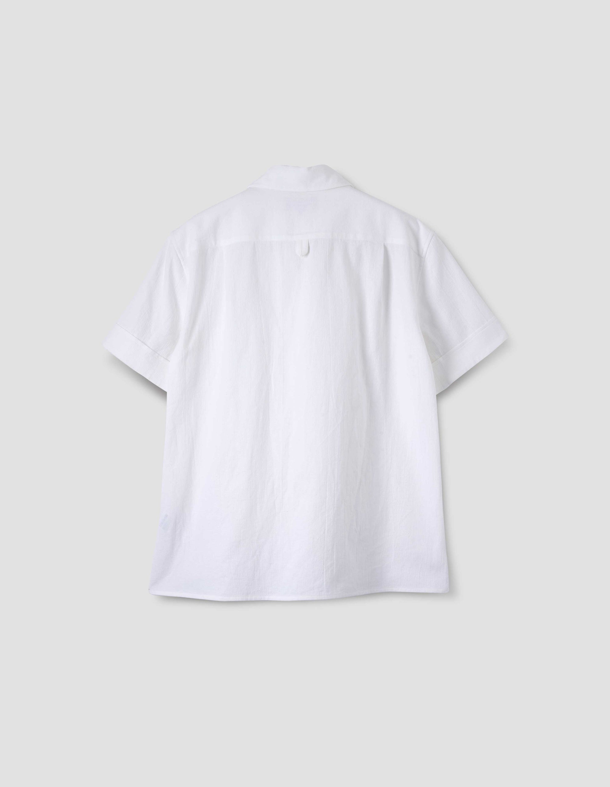 Chemise manches courtes à poche - White