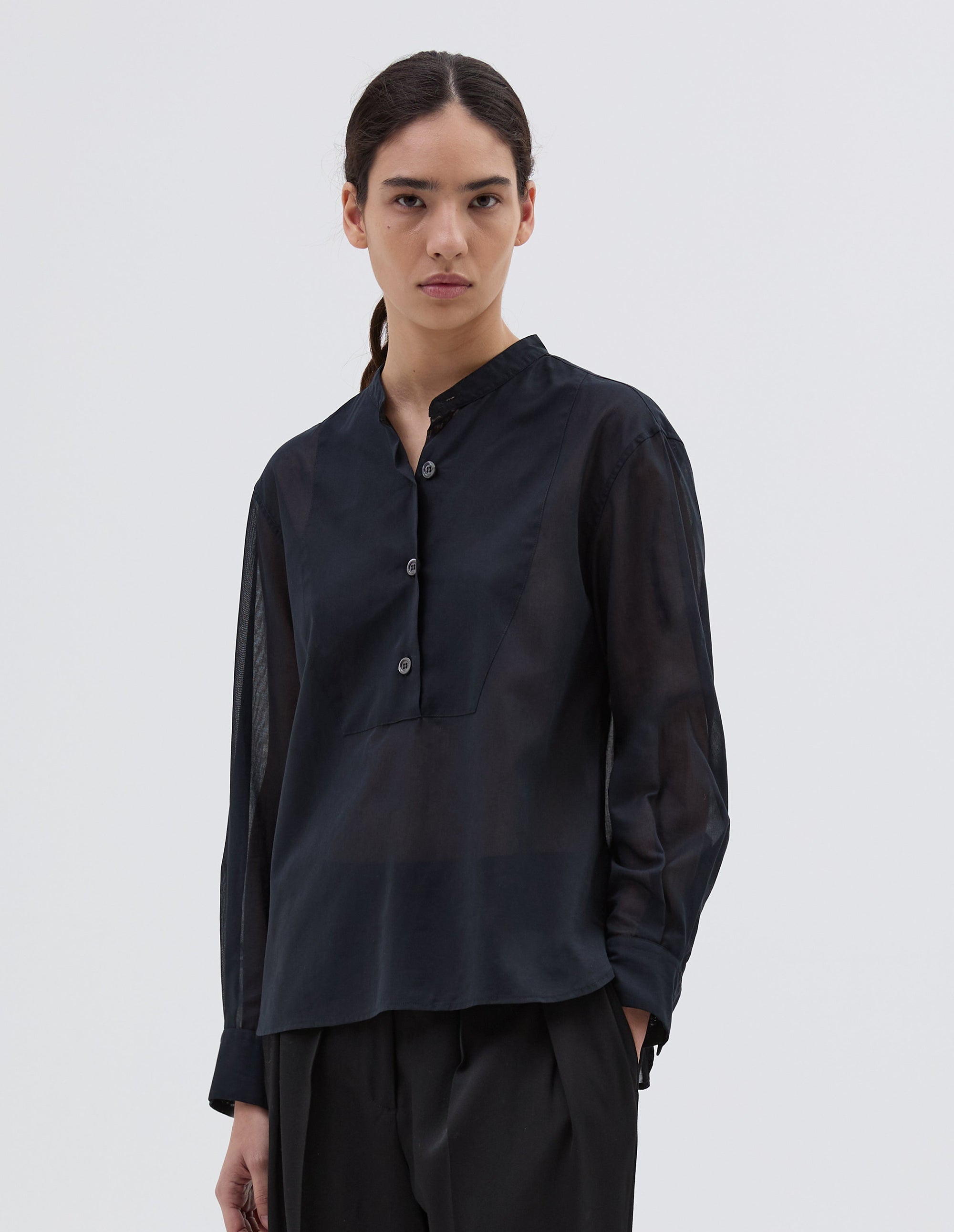 Chemise à plastron - Black
