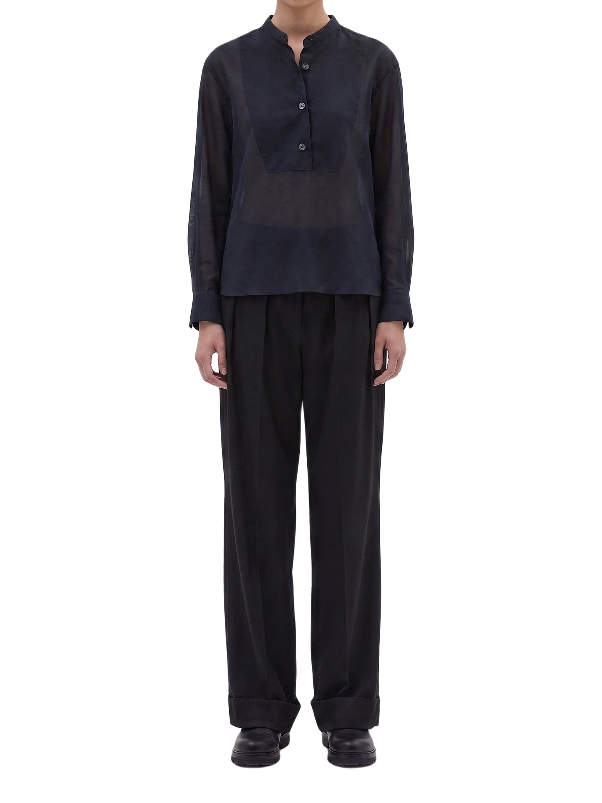 Chemise à plastron - Black
