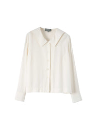 Chemise Sailor ample en soie - Chalk
