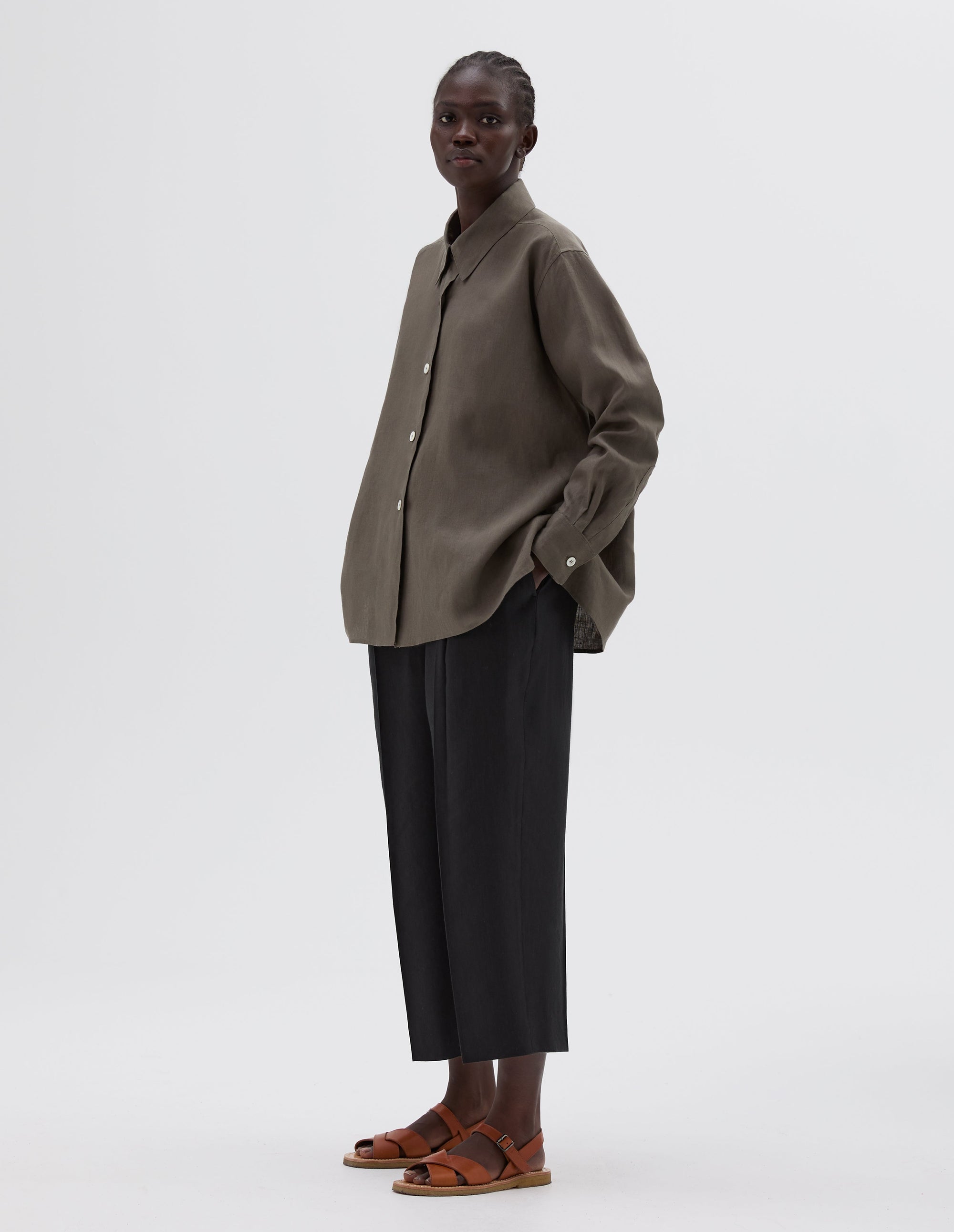 Chemise évasée - Green & Brown