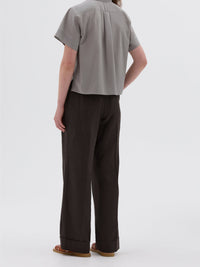 Chemise manches courtes sans col - Green