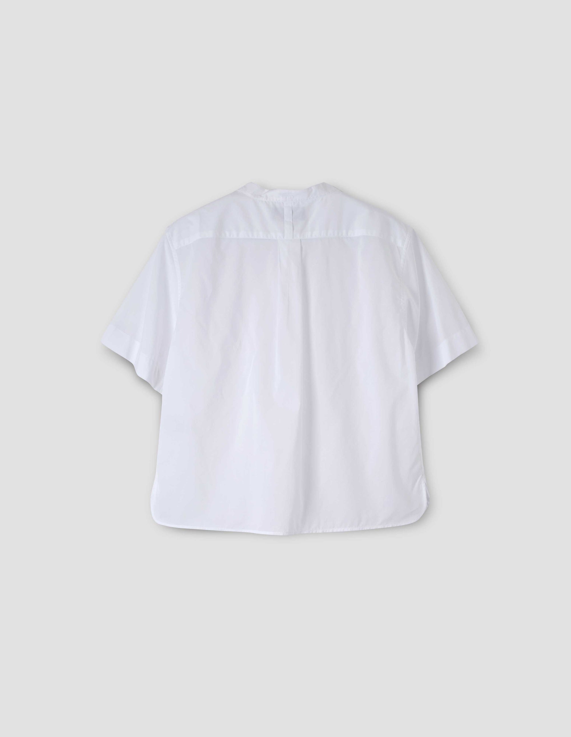 Chemise manches courtes sans col - White