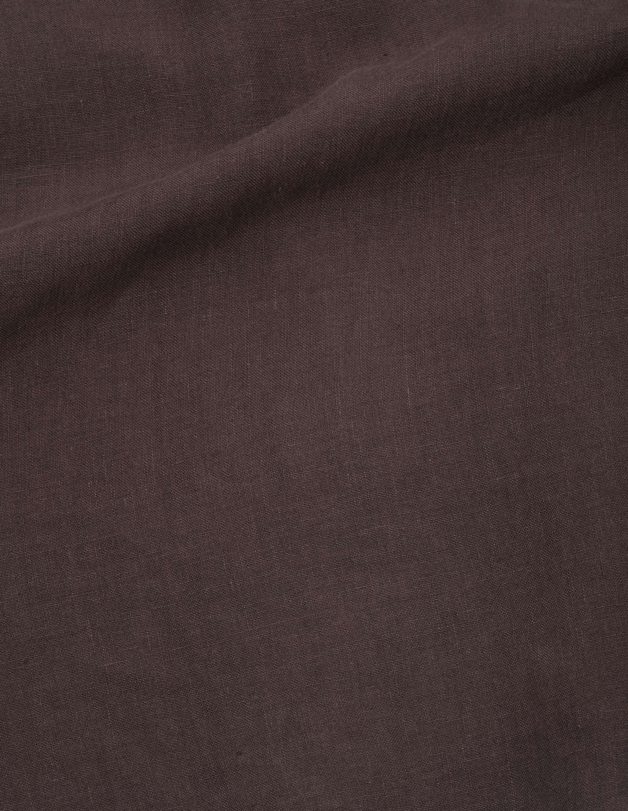 Chemise manches courtes sans col - Brown