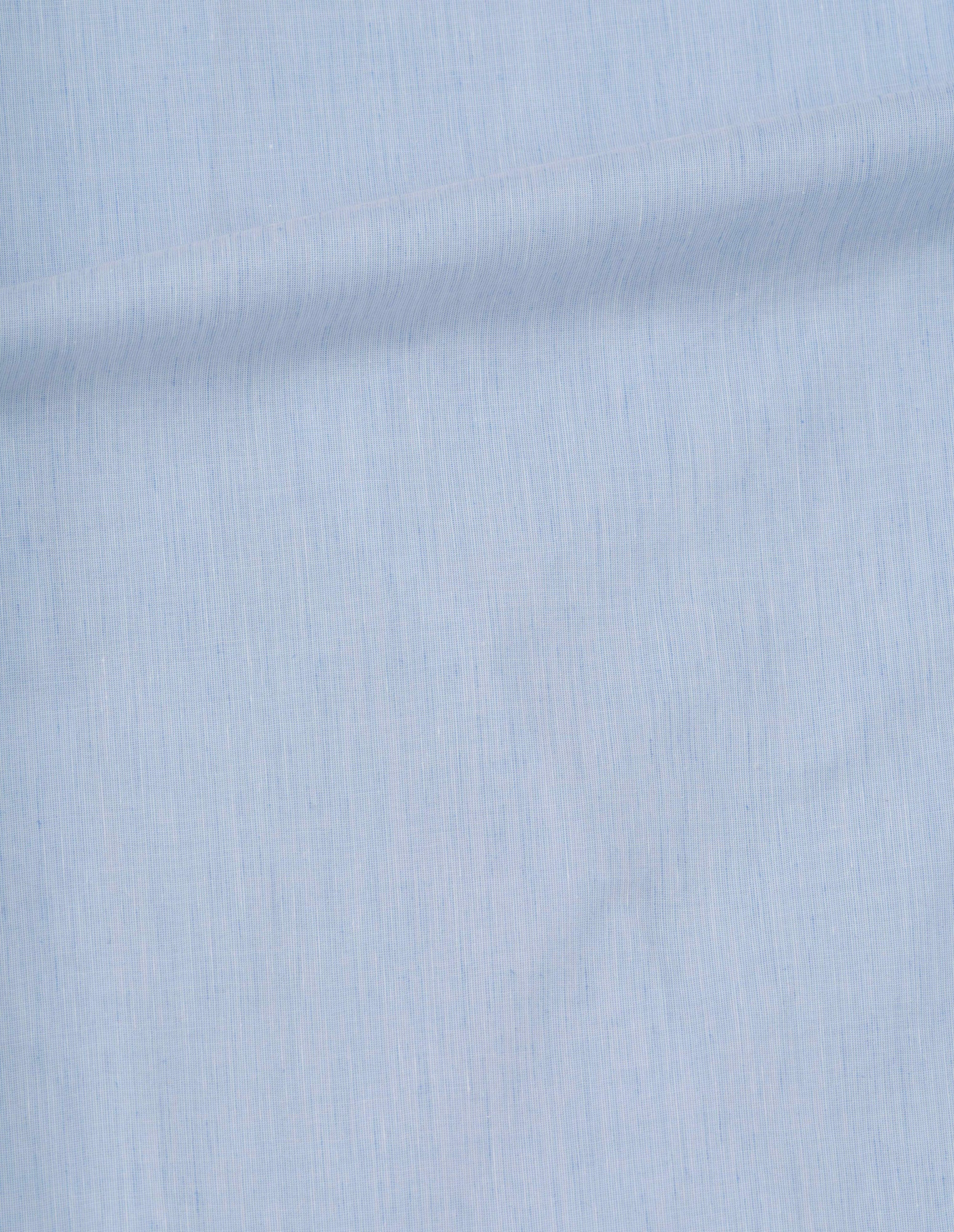 Chemise longue sans col - Blue