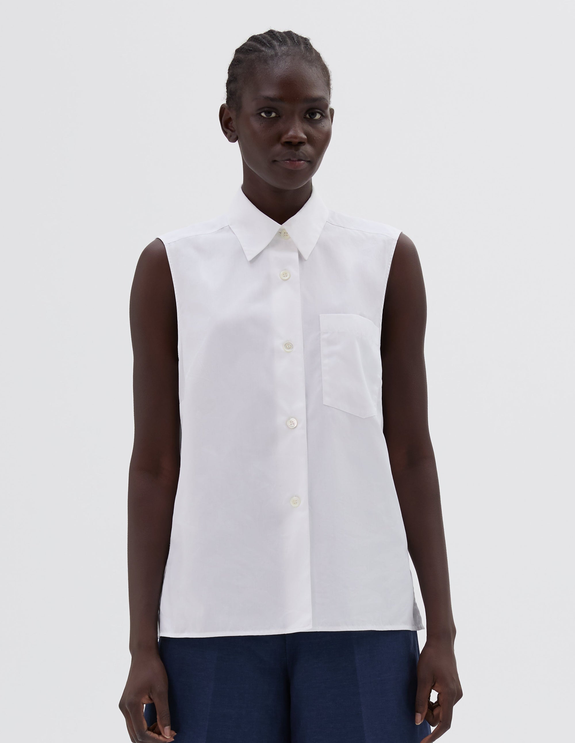 Chemise sans manches - White