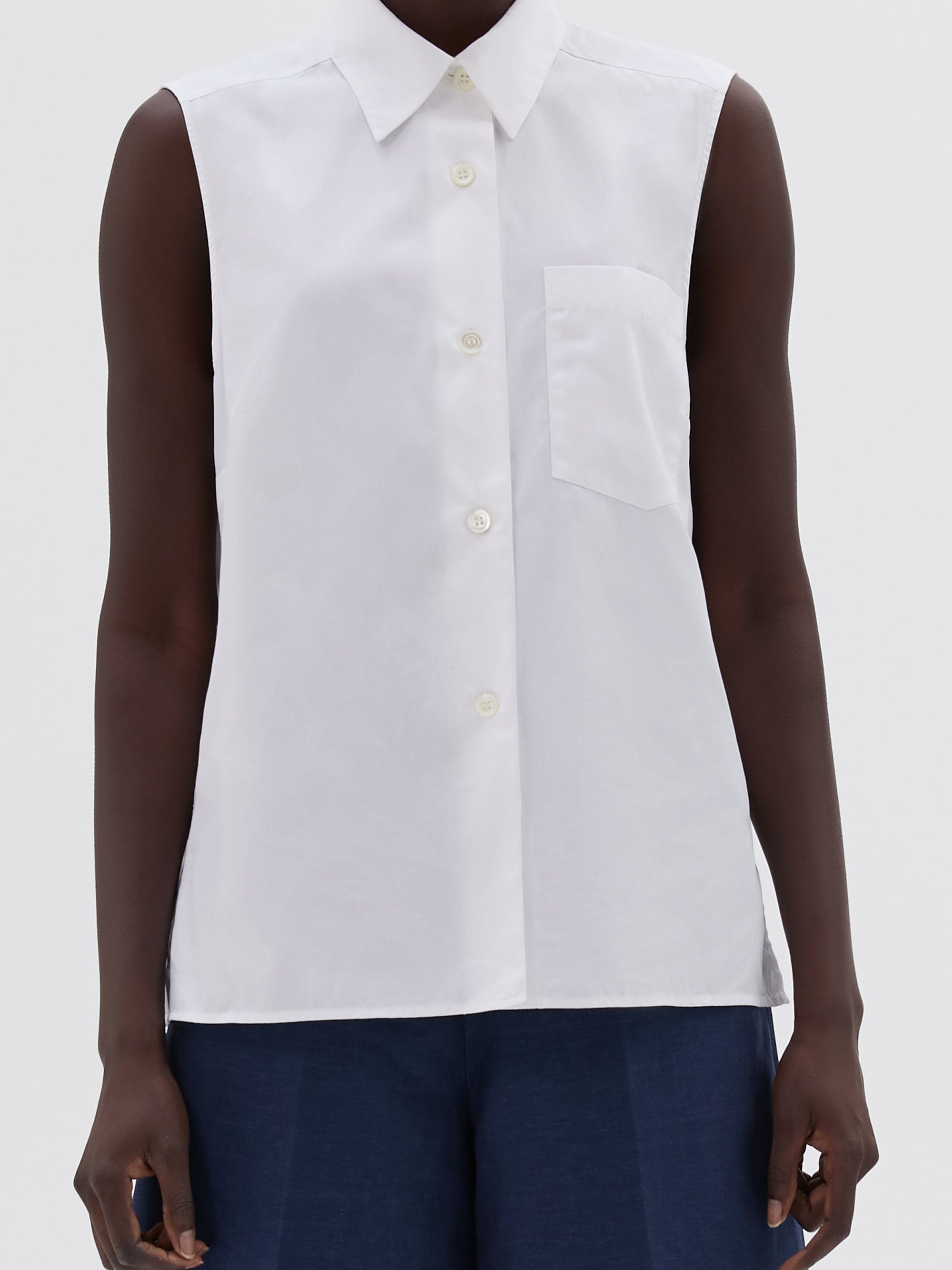 Chemise sans manches - White