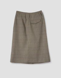 Jupe à fente avant - Black & Khaki