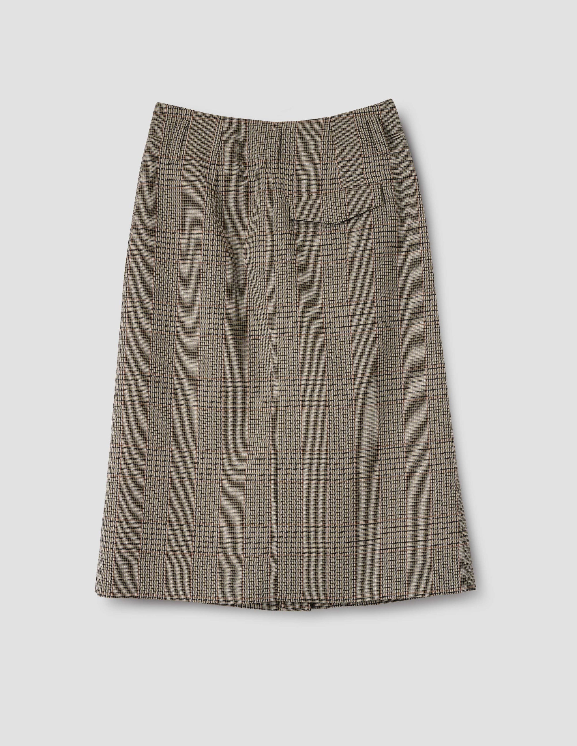Jupe à fente avant - Black & Khaki
