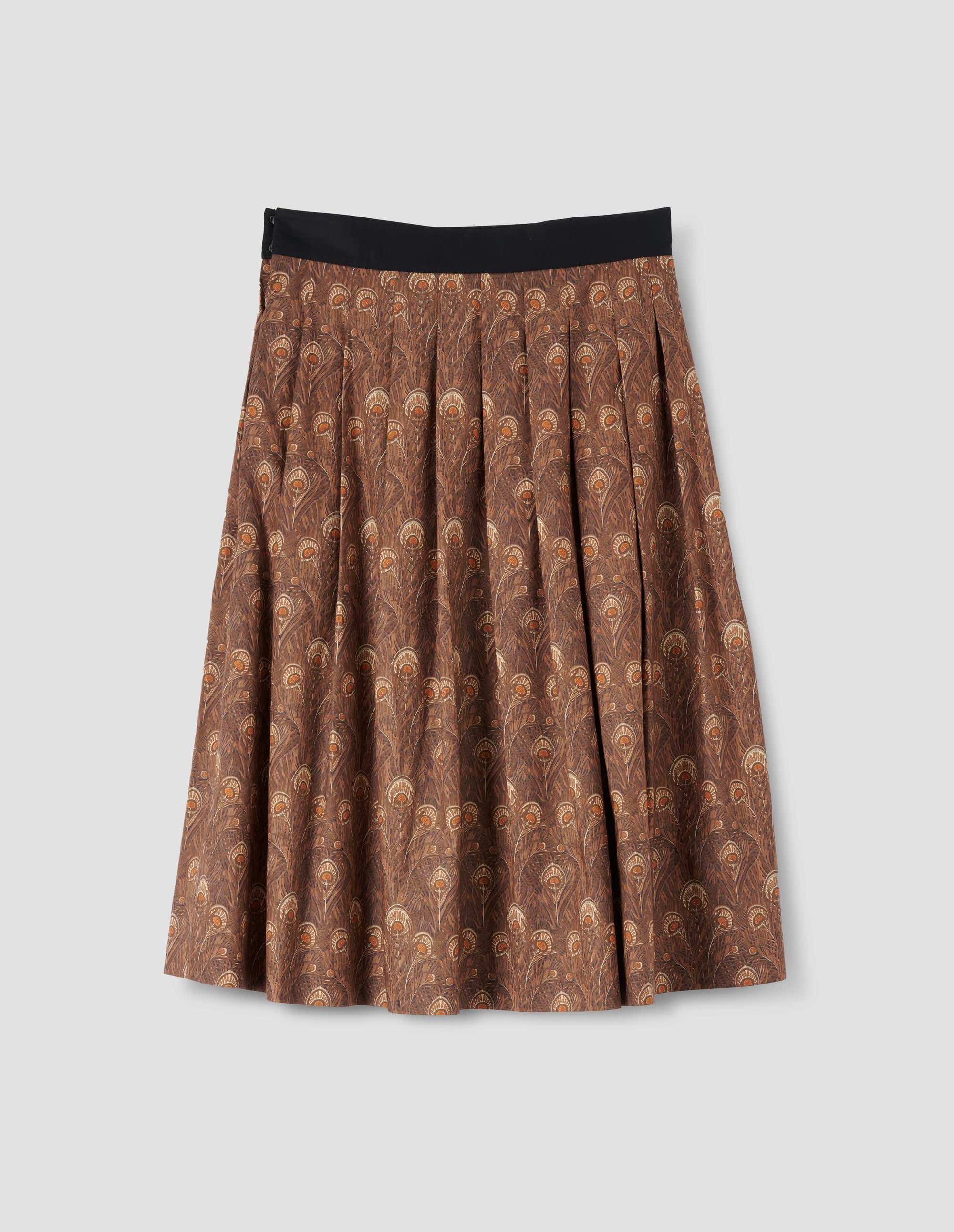 Jupe à ceinture contrastée - Tobacco & Umber