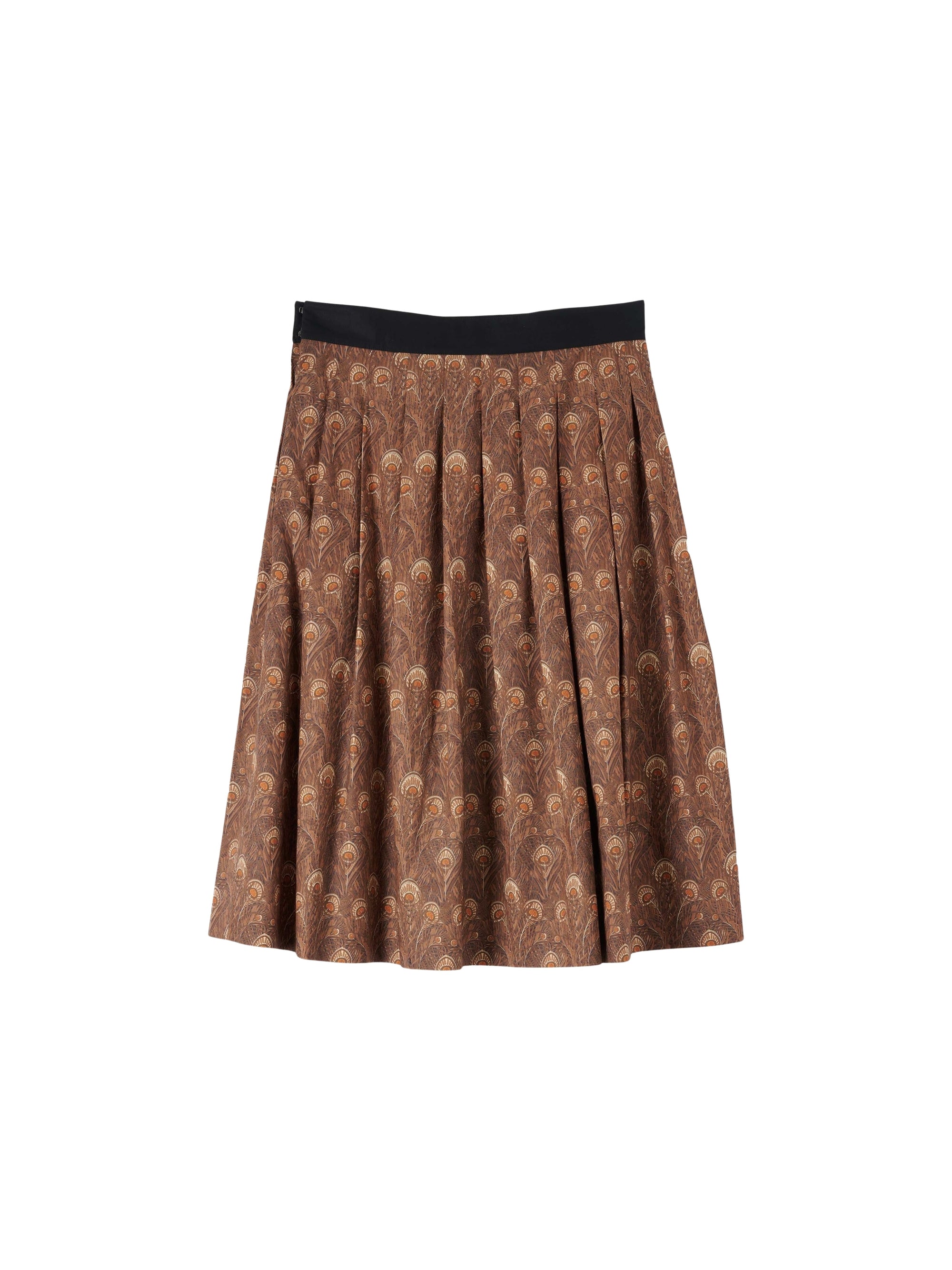 Jupe à ceinture contrastée - Tobacco & Umber
