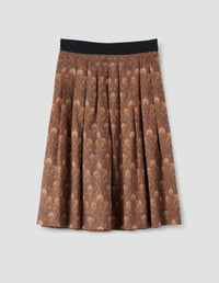Jupe à ceinture contrastée - Tobacco & Umber