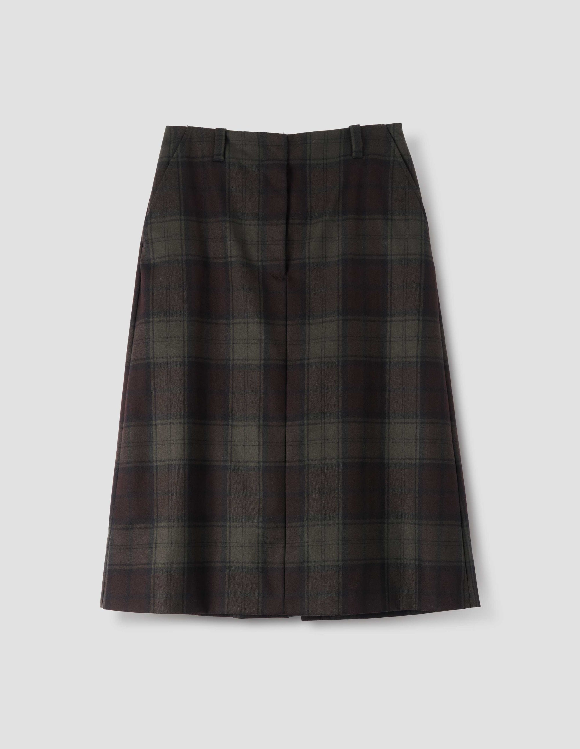 Jupe à fente arrière - Khaki & Brown