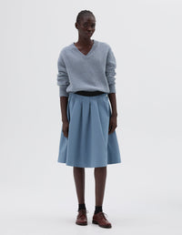 Jupe à taille boutonnée - Blue