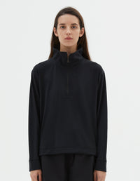 Sweat demi-zip Mizuno - Black