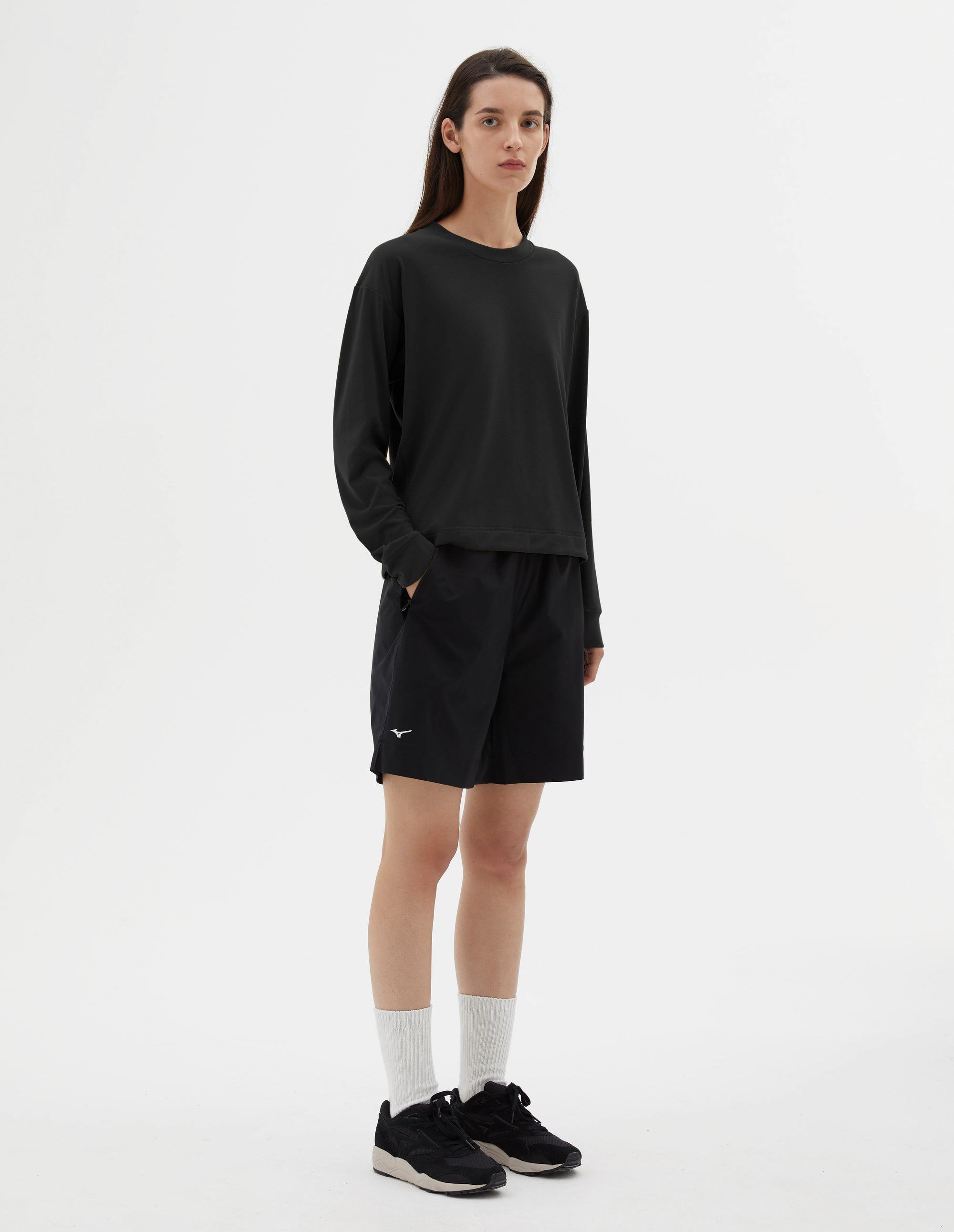 Haut d'entraînement manches longues Mizuno - Black