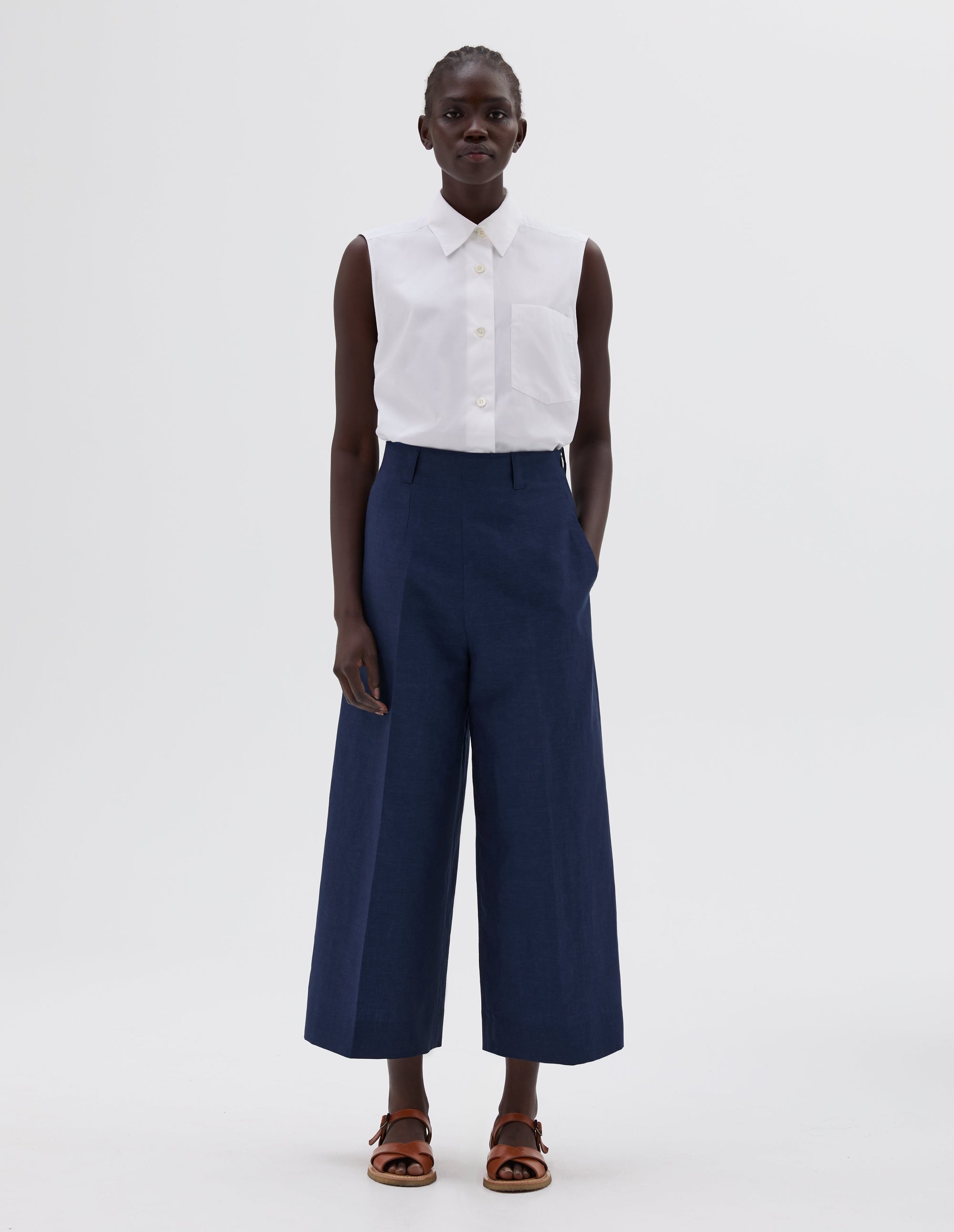Jupe-culotte à devant plat - Blue