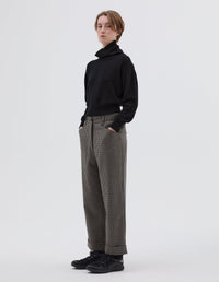 Pantalon court coupe décontractée - Black & Brown