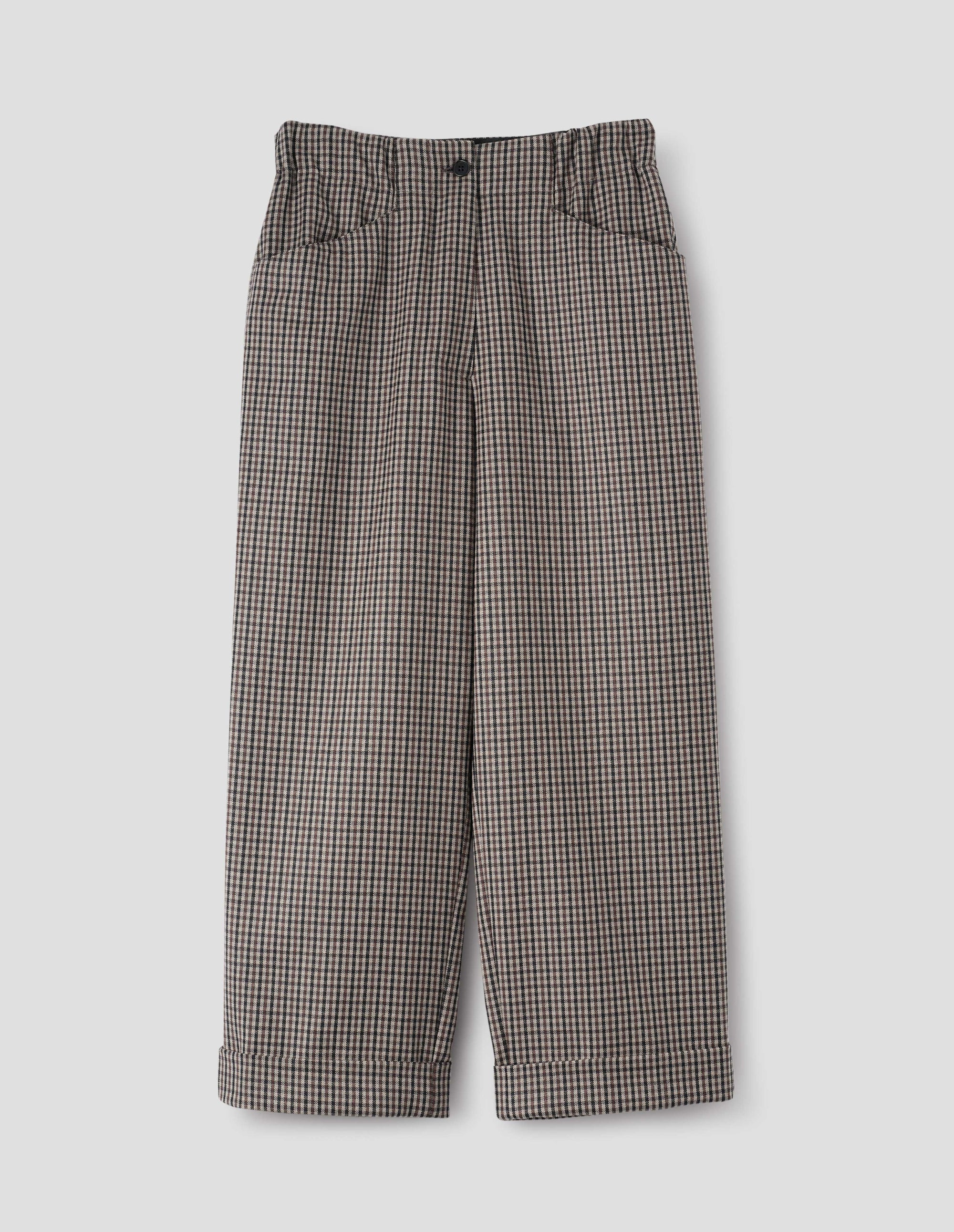 Pantalon court coupe décontractée - Black & Brown