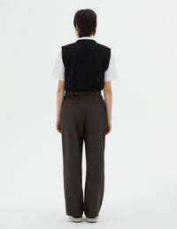 Pantalon droit - Olive
